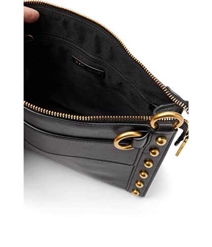 Rebecca Minkoff MAB Crossbody W/Antique Brass Hardware, Black