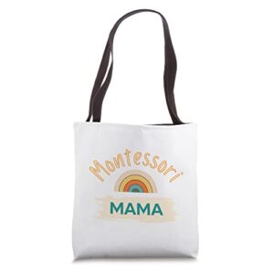 montessori mama homeschool mom home educator mom montessori tote bag