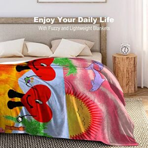 UYOKTTM Flannel Blanket Comfy Lightweight Warm Throw Blanket All Seasons Bedding for Sofa Living Room 50"X40"