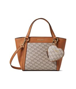 karl lagerfeld paris iris small tote almond/taupe one size