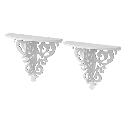 Cabilock 2pcs Flower Bracket Nursery Style Bedroom Office Organizer Vintage Pot Bathroom Carving Kitchen Decorative Sundries Wall-Mounted Retro Flowerpot Organization Home Decor Living