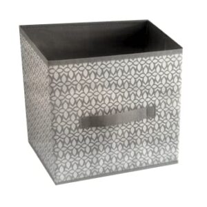 essentials collapsible storage container gray/pattern