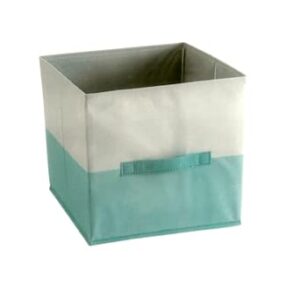 essentials collapsible storage container two tone light grey / green