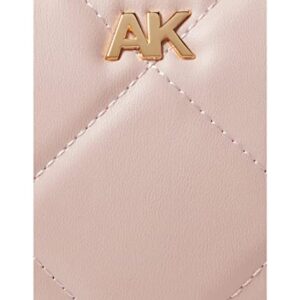 Anne Klein AK Quilted Pouch wrislet with Chain, Petal Pink/Petal Pink