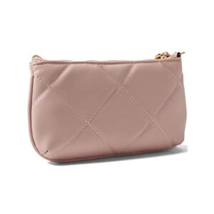 Anne Klein AK Quilted Pouch wrislet with Chain, Petal Pink/Petal Pink