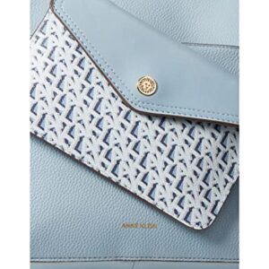 Anne Klein 2 for 1 n/s Crossbody w/Logo Pouch, Blue Haze/Blue Haze/Tonal AK Bias Blue Haze