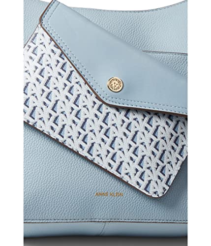 Anne Klein 2 for 1 n/s Crossbody w/Logo Pouch, Blue Haze/Blue Haze/Tonal AK Bias Blue Haze