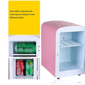 GICIVED Mini Fridge,Energy Saving Cooler And Warmer Refrigerator, Portable Personal Fridge For Office, Car, Bedroom, For Skincare, Fruit, Food