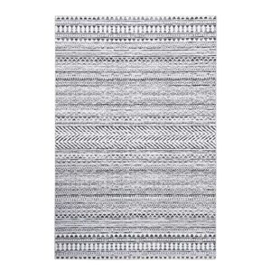 RUGSREAL 9 x 12 Boho Area Rug Machine Washable Area Rug Modern Moroccan Large Carpet Non-Slip Low Pile Area Rug for Home Office Living Room Bedroom, 9' x 12'