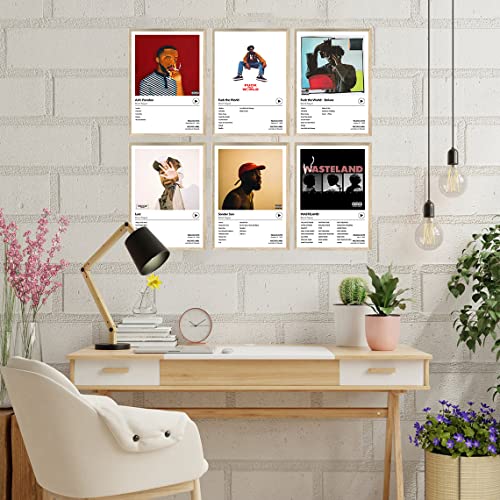 Hulilis Brent Faiyaz Music Album Cover Posters Print Room Aesthetic Dorm Decor HD Print Aesthetic Pictures for Living Room Bedroom Music Classroom Wall Art Decor Set of 6 Unframed 7x10 inch