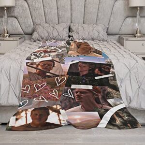 Outer Banks Pogue Life Throw Blanket Warm Blanket in Winter OBX Maybank JJ Fleece John B Bedding Birthday Christmas Travel King Size Blankets for Bed Best Gifts for Fans Women Bedroom 30"x40"
