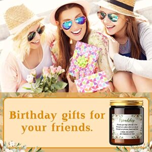 Friendship Gifts for Women Best Friend Candle Gifts for Her Birthday Gifts for Women Friends Lavender Scented Candle Gift Natural Soy Wax Candle Gifts for Friends Bedroom Bathroom