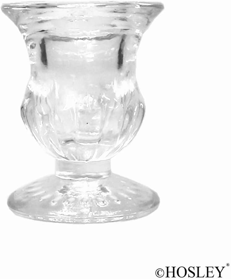 Hosley Set of 96 Glass Taper Candle Holders 2.5 Inches High Ideal Gift for Weddings Party Favor Reiki Meditation O3