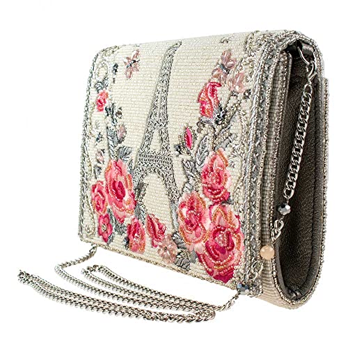 Mary Frances Bonjour Crossbody Clutch Paris Handbag, Multi