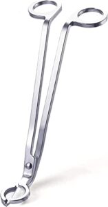 olamtai candle wick trimmer, candle wick cutter stainless steel, candle wick clipper scissor candle tool for you to safely remove the cut wick, controllable the candle flame and cleaner burn – silver