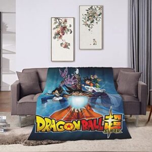 JUST FUNKY Dragon Ball Blanket,Anime Gift Soft Bed Throws Cozy Fleece Throw Blankets for Sofa Couch Decor