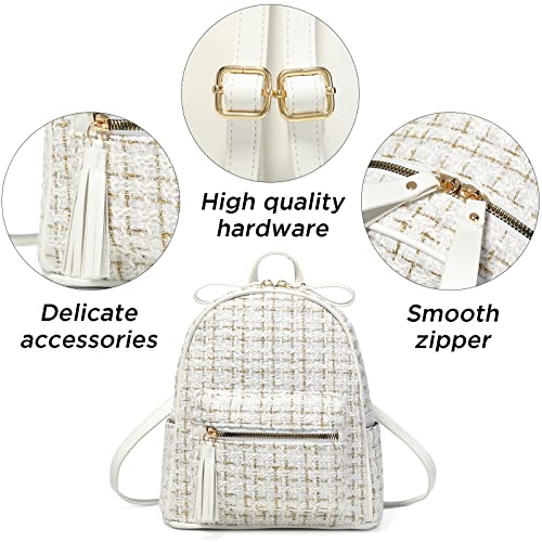 I IHAYNER Mini Backpack for Women Small Backpack for Teen Girls Fashion Backpack Purse Designer Travel Bag Ladies Satchel Bag Khaki