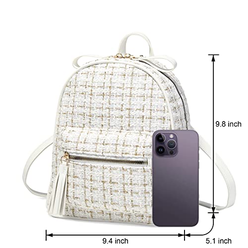 I IHAYNER Mini Backpack for Women Small Backpack for Teen Girls Fashion Backpack Purse Designer Travel Bag Ladies Satchel Bag Khaki