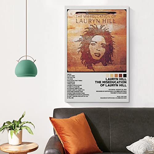 XIAOMB Lauryn Hill Posters The Miseducation Of Lauryn Hill Poster Album Cover Poster for Bedroom Aesthetic Wall Decor Canvas Wall Art Gift 12x18inch(30x45cm)