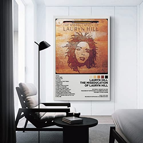 XIAOMB Lauryn Hill Posters The Miseducation Of Lauryn Hill Poster Album Cover Poster for Bedroom Aesthetic Wall Decor Canvas Wall Art Gift 12x18inch(30x45cm)