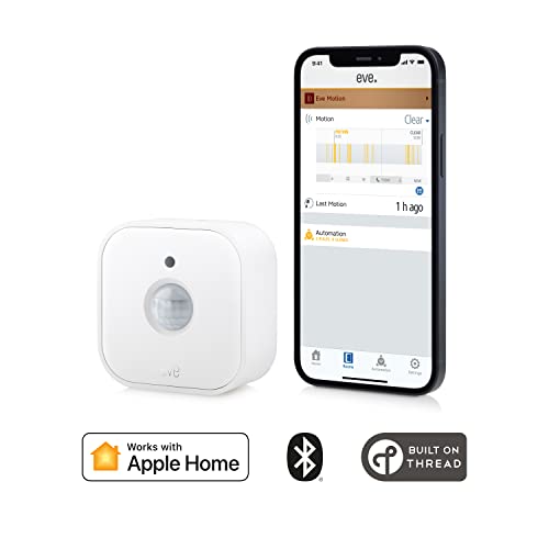 Eve Energy - Apple HomeKit Smart Home, Smart Plug & Power Meter & Motion - Smart Motion Sensor with Light Sensor, IPX3 Water Resistance, Notifications