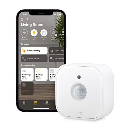 Eve Energy - Apple HomeKit Smart Home, Smart Plug & Power Meter & Motion - Smart Motion Sensor with Light Sensor, IPX3 Water Resistance, Notifications