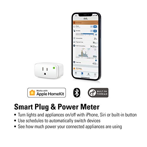 Eve Energy - Apple HomeKit Smart Home, Smart Plug & Power Meter & Motion - Smart Motion Sensor with Light Sensor, IPX3 Water Resistance, Notifications