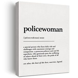 lexsivo policewoman definition print canvas wall art home decor policewoman a special person painting 12×15 canvas poster framed ready to hang police officer gifts