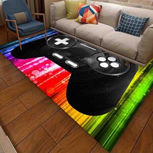 xiheshian gaming rug 4×6 gamer rug for boys bedroom room decor video game controller area rug mat