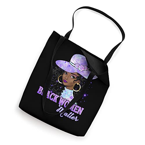 Black Women Matter African American Purple Black History BLM Tote Bag