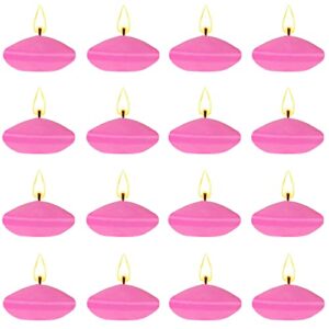 xgng 2 boxes 20pcs unscented floating candles, floating pool candles, round burning candles for wedding party swimming pool bathtub dinner party favor, pink