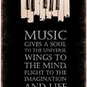 Music Poster Music Definition Music Quote Music Wall Art Music Typography Minimalist Wall Art Music Quote Print Typography Poster Novelty Tin Sign Plaque Bar Pub Vintage Retro Wall Decor 8inx12in