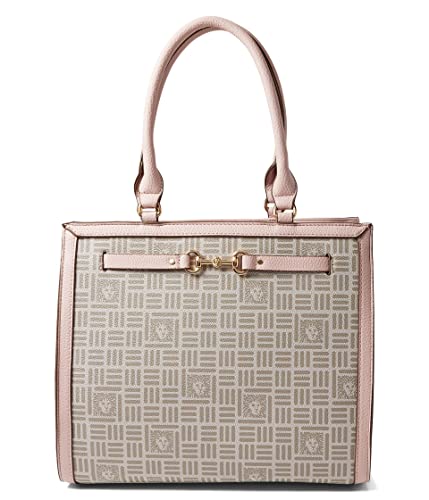 Anne Klein Logo Shopper Tote with Horsebit Light Pink One Size