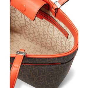 Calvin Klein Jade Tote Brown/Khaki/Spicy Orange One Size