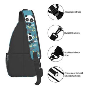 OPZAEUV Cute Panda Shoulder Multipurpose Crossbody Bag, Outdoor Casual Chest Messenger Backpack Bag For Men And Women