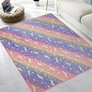 lovely colorful unicorn pattern glow in the dark area rug area rug for living room bedroom playing room size 5’x6′