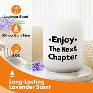 Farewell Gifts for Coworkers Leaving Gifts for Women Retirement Gifts for Women Men, New Job Gifts, Housewarming Gifts - Enjoy Lavender Scented Candles (White)