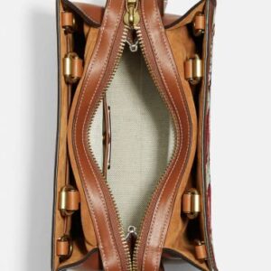 COACH Rogue 25 B4 Multi Lips Signature Jacquard (Brass/Cocoa Burnished Amb)