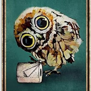 Owl Metal Tin Signs Owl And Wei'S'Sz Funny Poster Bar Cafe Living Room Living Room Bathroom Kitchen Home Art Wall Decorative Plaque Gift