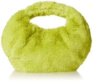 the drop women’s addison soft volume top handle bag, lime fur, one size