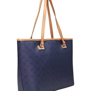 Anne Klein Logo Varsity Work Tote Blue One Size