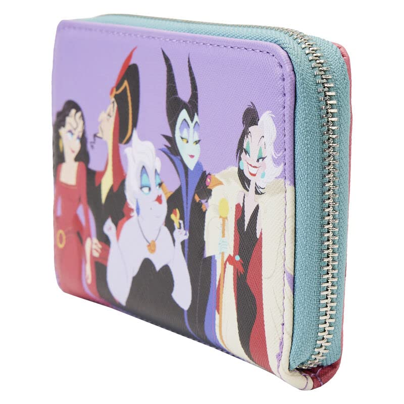 Loungefly Disney Villains Color Block Zip Around Wallet