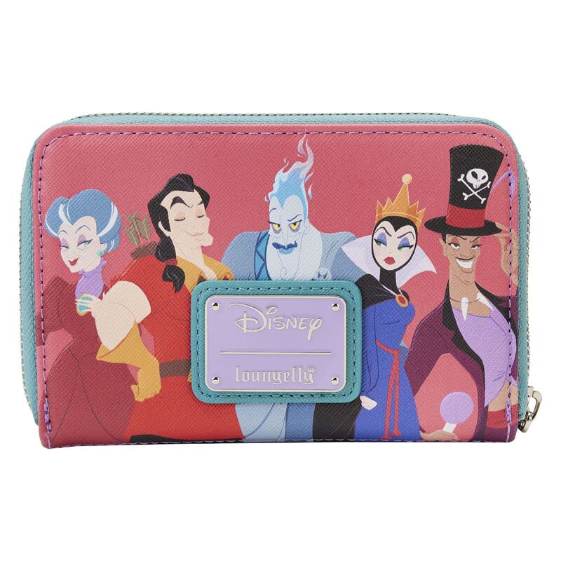 Loungefly Disney Villains Color Block Zip Around Wallet