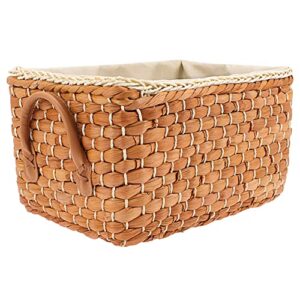 ganazono woven wicker baskets rustic handmade storage basket decorative shelf baskets rattan makeup organizer toys storage box for toilet shelves laundry room coffee