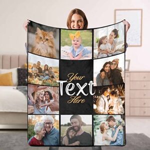 funstudio custom blankets with photos text personalized picture throw blanket made in usa customized christmas birthday gifts for mom dad girlfriend boyfriend husband wife best friend