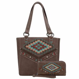 montana west aztec tote western handbags for women satchel handbag vegan leather purses vegan leather hobo shoulder bag with wallet mst-g1004wcf