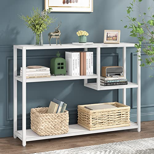 Tribesigns 43 Inch Console Table, Small Entryway Table with Storage Shelves, Modern Entrance Table Behind Couch Table for Living Room, Entryway, Hallway, Foyer, TV Stand