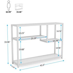 Tribesigns 43 Inch Console Table, Small Entryway Table with Storage Shelves, Modern Entrance Table Behind Couch Table for Living Room, Entryway, Hallway, Foyer, TV Stand