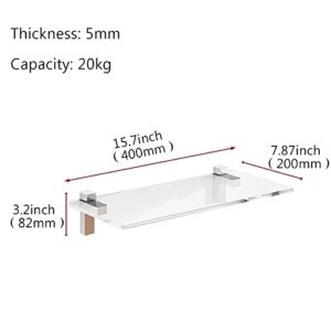 Set of 1 Invisible Wall Shelves Wall Mounted Display Shelf，Clear Acrylic Wall Shelf,Floating Shelves for Living Room ,Bedroom,Bathroom,Kitchen,Flower Stand,Office (1)