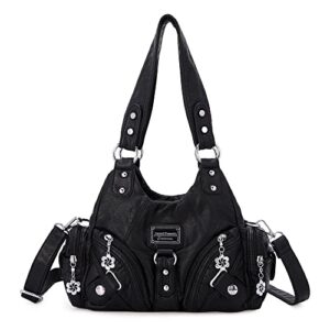 angel kiss small hobo bags for women multi pockets purses long strap handbags adjustable shoulder bags for everdayuse